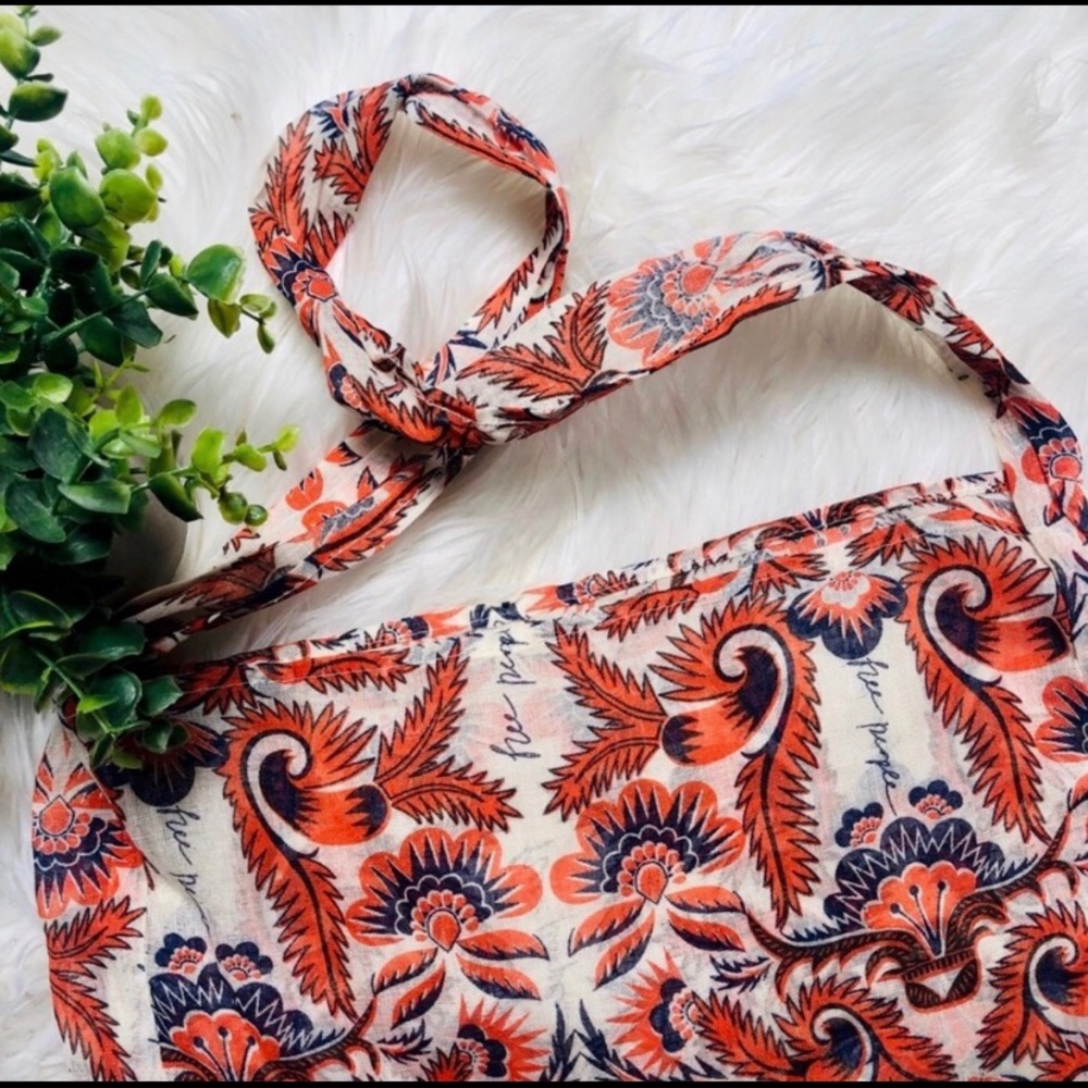 Free People Boho Reusable Cloth Shopping Tote Bag
